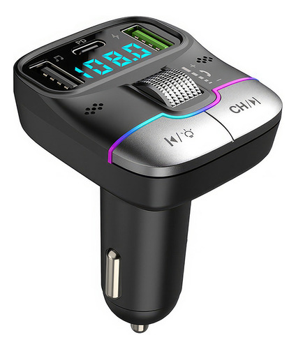 Transmisor Bluetooth 5.3 Fm, Adaptador De Coche, Carga Inalá