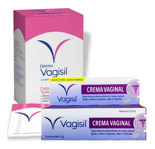 Crema Vaginal+ Toallitas Humed. Cuidado Intimo Dermo Vagisil