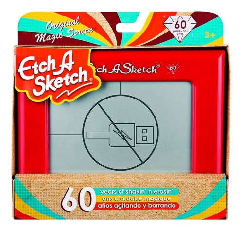 Etch A Sketch Pizarra Magica Clásica Roja 