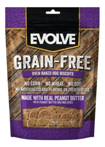 Galleta, Snack Perro Evolve Gfree P. Butter & Molasses 340g