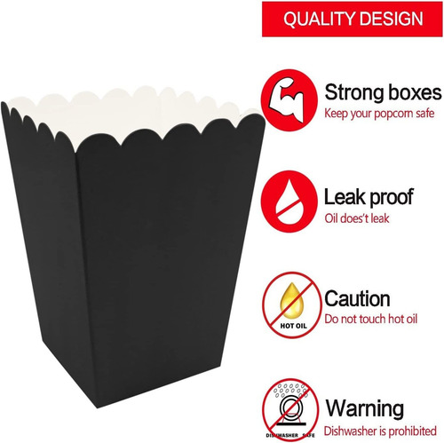 24 Pcs Popcorn Boxes Mini Paper Popcorn Box Contenedor De...