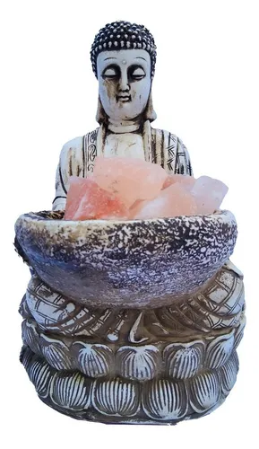 comprar Estatua Buda Monje Lampara De Sal Pintado C\u002Fpiedras Lampara