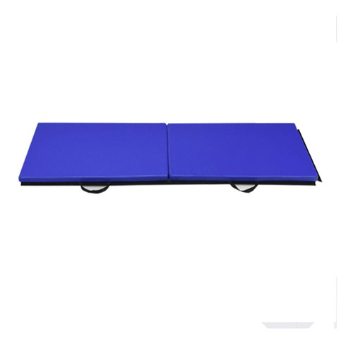 Colchoneta Gym Alta Densidad Plegable De 100cm X 40cm X 4cm Color Azul