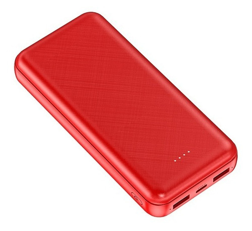 Cargador Genérica YM-20000 usb-c powerbank con cable carga rápida rojo