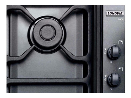 Anafe A Gas Longvie A6600gf Grafito Encendido Una Mano Color Negro