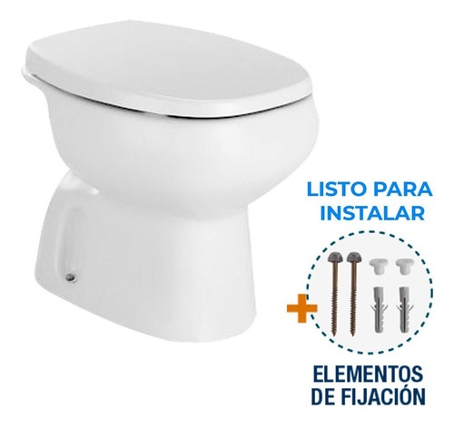 Inodoro Corto Roca Monaco Tapa Madera Fijaciones Tornillos