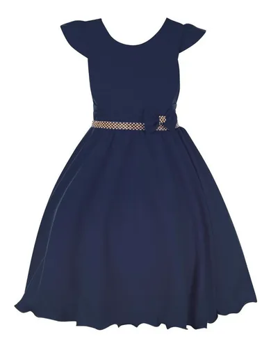 Vestido de festa infantil azul marinho sales