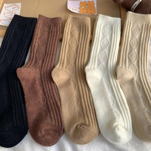 Calcetines De Invierno Para Mujer, Calcetines Largos Gruesos