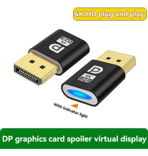 Adaptador De Pantalla Dp Dummy Plug 4k Dp Dumm