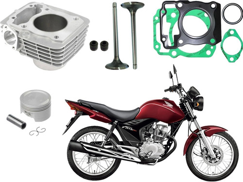 Kit Pistão Camisa Anel Honda Cg Fan 150 2010