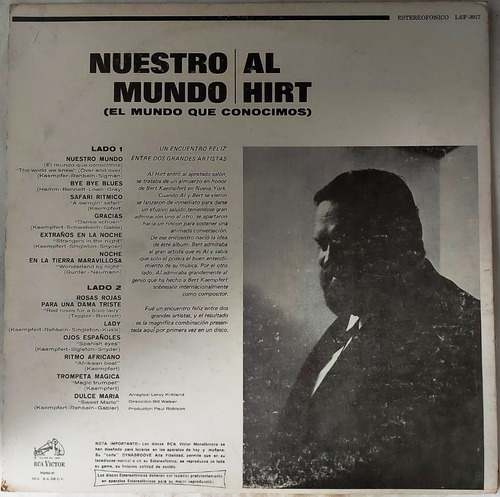 Al Hirt - Al Hirt Plays Bert Kaempfert Lp (Usado)