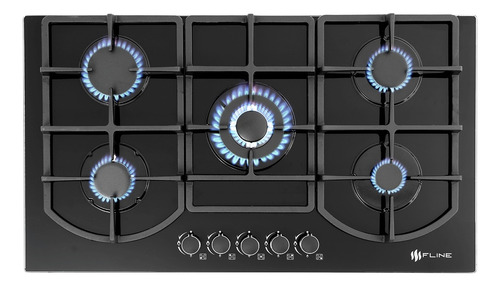 Kit Campana Parrilla De 90 Cm Y Horno Gas Color Negro 60 Cm