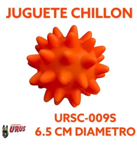 Pelota Para Perro Con Picos Chillon Urus 6.5 Cm   11959