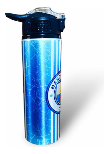 Cilindro Para Agua Manchester City Personalizado Color Azul Claro