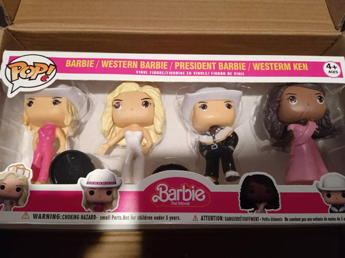 Muñecas Barbie Pop! Set 4 Figuras - Bootleg Funko (Usado)