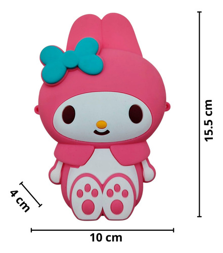 Bolsa De Silicón Hello Kitty Y Amigos Con Correa Y Cierre