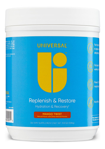 Suplemento Universal U Replenish & Restore Powder, 30 Porcio