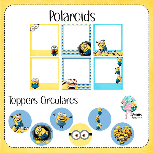 Kit Imprimible Cumpleaños Minions - Texto Editable