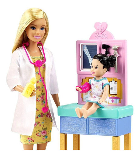 Examen de radiografía pediátrica para rubias de Barbie Medica