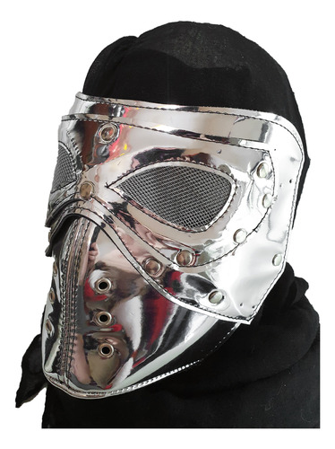 Máscara Cyberpunk Retro Futuro Mascara Espejeada Dj Negro Dieselpunk