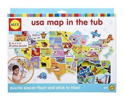 Alex Bath Usa Map In The Tub Kids Bath Activity
