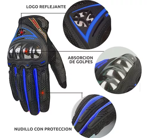 Guantes Moto Con REFUERZOS OSX - Piel y Protecciones- Hombre/Mujer