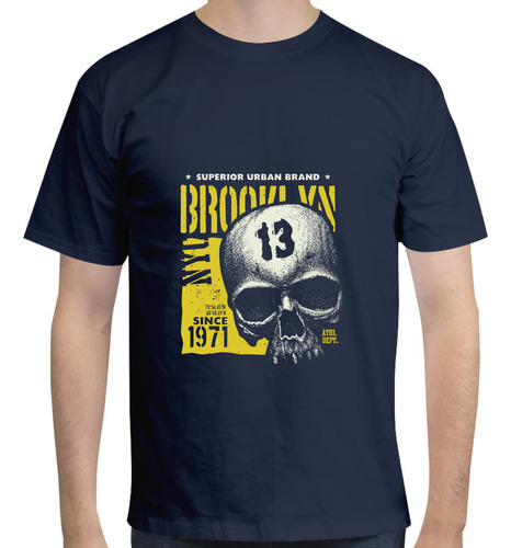 Playera Diseño Skull Brooklyn - Cráneo - Calavera - Moda