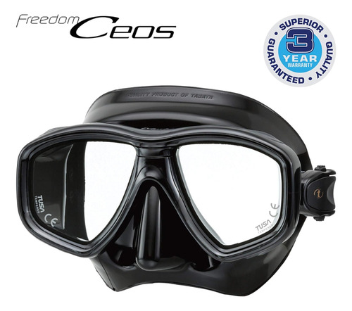 Máscara De Buceo Tusa M-212 Freedom Ceos, Color Negro/negro
