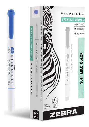 Juego De Rotuladores De Doble Punta Zebra Pen Mildliner, Bro