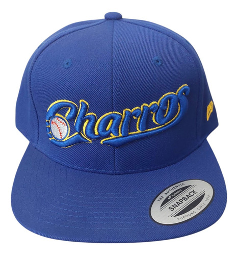 Gorra Original Yp Classics® Snapback Charros Jalisco Beisbol Azul Unitalla Lisa