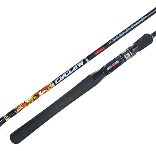 Vara De Pesca Carretilha Cyclow 1,68m 17 Lbs Carbono Sólido