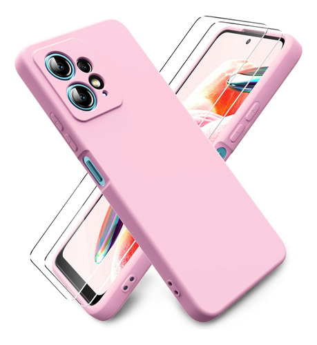 Funda Genérica Silicona premium Silicona rosa con diseño lisa para Xiaomi redmi note 12 redmi note 12 4g por 1 unidad