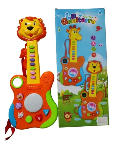 Juguete Guitarra Electrica Musical Animalitos Infantil Niños