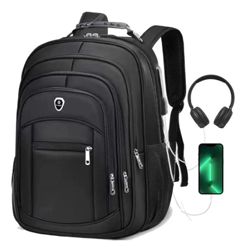 Mochila Poliéster Grande Impermeável 17 Notebook