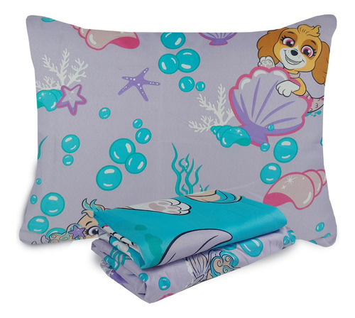 Jogo De Cama Lençol Infantil Estampas Infantil Menino Menina Cor Patrulha Canina Lilás