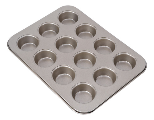 Molde Para Magdalenas, 12 Tazas, Antiadherentes, Redondos