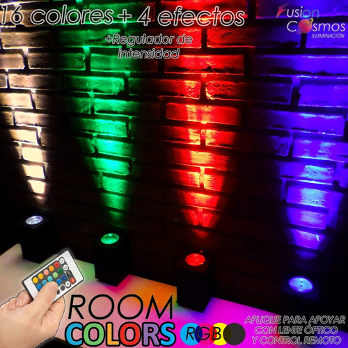 Imagen 2 de 10 de Bañador Led Efecto Rgb 3w C/ Lente Óptico Concentrdo Pack X3