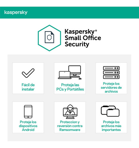 Licencia Kaspersky Small Office 10 Pcs 1 Server 1 Año