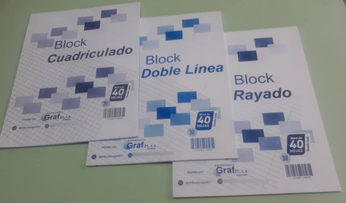 Block Doble Línea Tamaño Carta De 40 Hojas - 80 Paginas