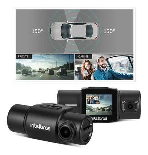 Câmera Veicular Duo Full Hd Com Visor Dc 3201 Intelbras