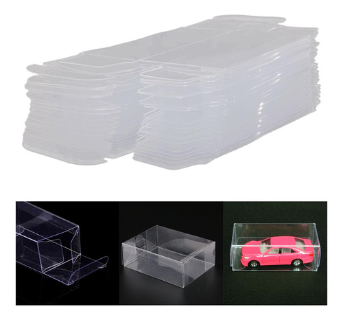 50x Caixa Transparente De Pvc Capa Protetora 30x40x82mm À