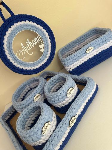 Kit Higiene Bebê 6 Peças | Menino