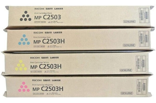 Pack Completo Toner Ricoh Mp C2503 Originales C2503h Mpc2503