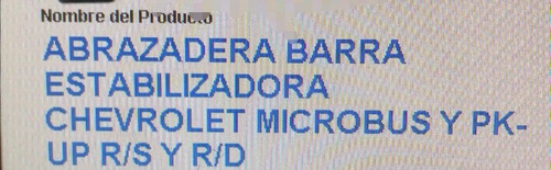 Abrazadera Barra Estabilizadora Chevrolet Microbús, Pick-up