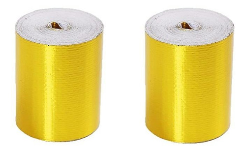 2pcs 1inch 33ft Gold Adhesive Backed Heat Barrier Tape