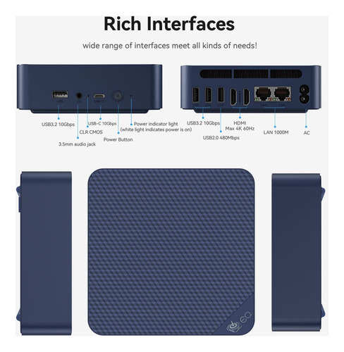 Beelink Eq14 Mini Pc, Intel Twin Lake N150 Hasta 3.6ghz), 16