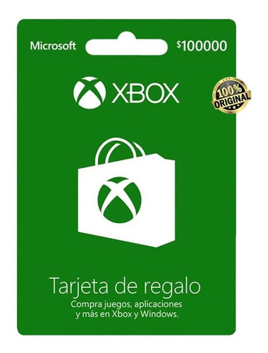 Tarjeta De Regalo Xbox Code Digital $100000 Región Colombia