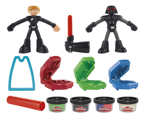 Set De Masa Moldeable Play-doh Star Wars Moldea Y Crea Sables De Luz
