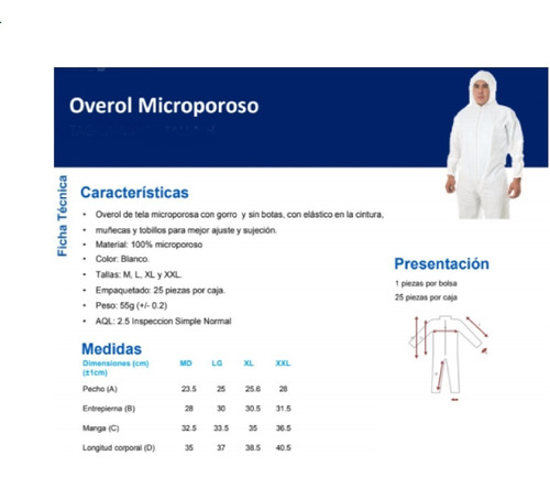 Imagen 3 de 4 de Overoles De Protección