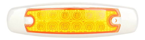 Plafón Lateral 12 Leds Estrobo Ámbar Rectangular Tunelight